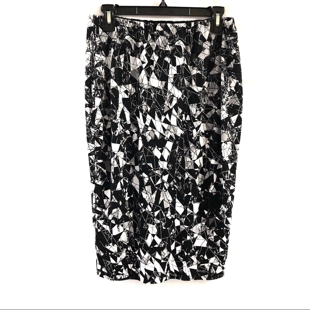 Vince Camuto geometric shape printed midi skirt M